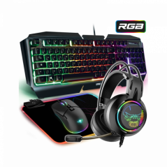 PACK GAMING SPIRIT OF GAMER 4EN1: CLAVIER + CASQUE + SOURIS + TAPIS