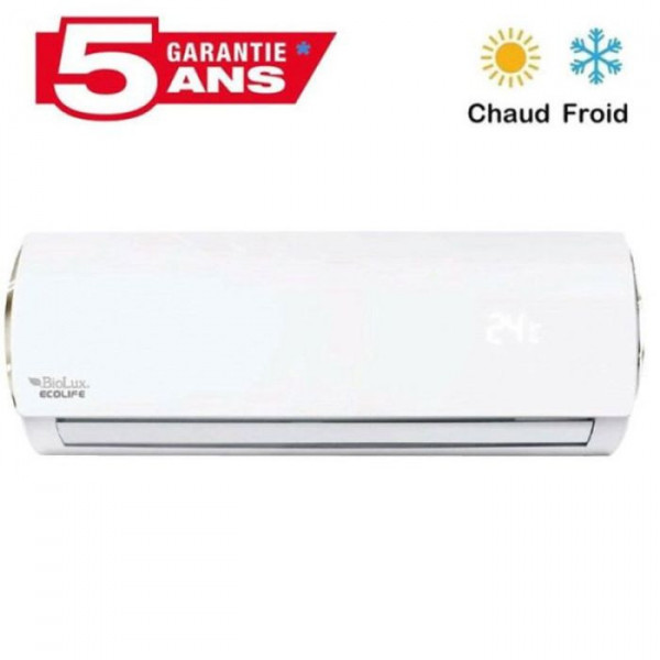 CLIMATISEUR INVERTER BIOLUX 9000 BTU CHAUD/FROID SMART - GARANTIE 5ANS