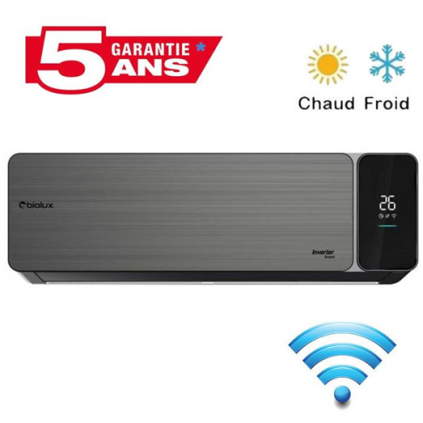 CLIMATISEUR INVERTER BIOLUX 9000BTU CHAUD/FROID SMART - GARANTIE 5ANS