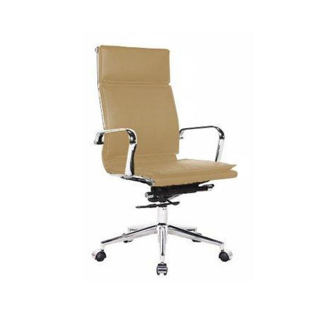 FAUTEUIL REFLEX GM TAUPE AVEC BASE CHROMÉE