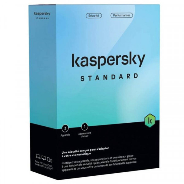ANTIVIRUS KASPERSKY STANDARD 3 POSTES 1 AN