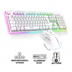 PACK GAMER CLAVIER & SOURIS SPIRIT OF GAMER SOG ULT600 RGB BLANC