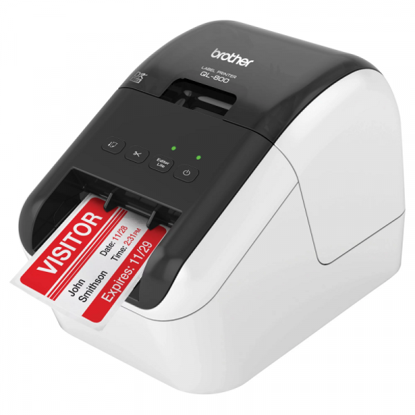 IMPRIMANTE D’ÉTIQUETTES BROTHER PROFESSIONNELLE QL-800 - NOIR & ROUGE