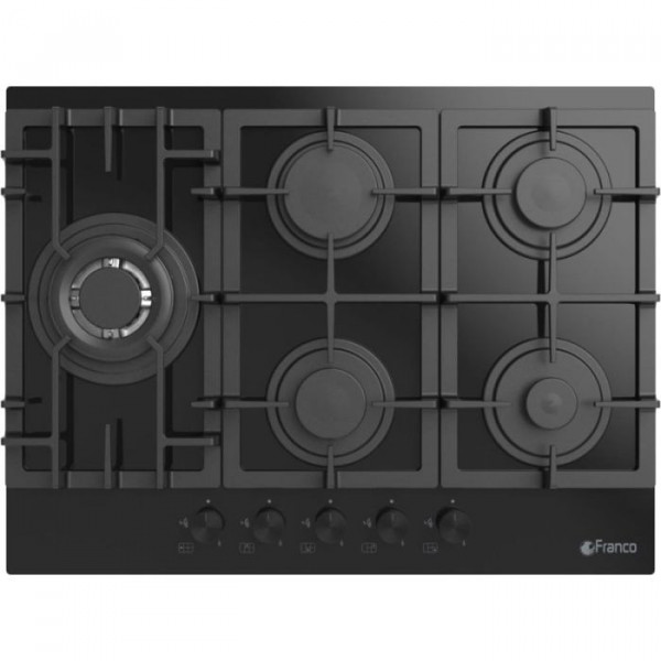 PLAQUE DE CUISSON FRANCO 70-877BF 5 FEUX 70 CM - NOIR