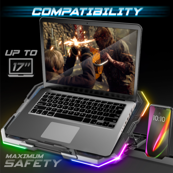 REFROIDISSEUR PC PORTABLE SPIRIT OF GAMER BAIRBLADE 700 RGB NOIR