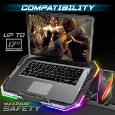 REFROIDISSEUR PC PORTABLE SPIRIT OF GAMER BAIRBLADE 700 RGB NOIR