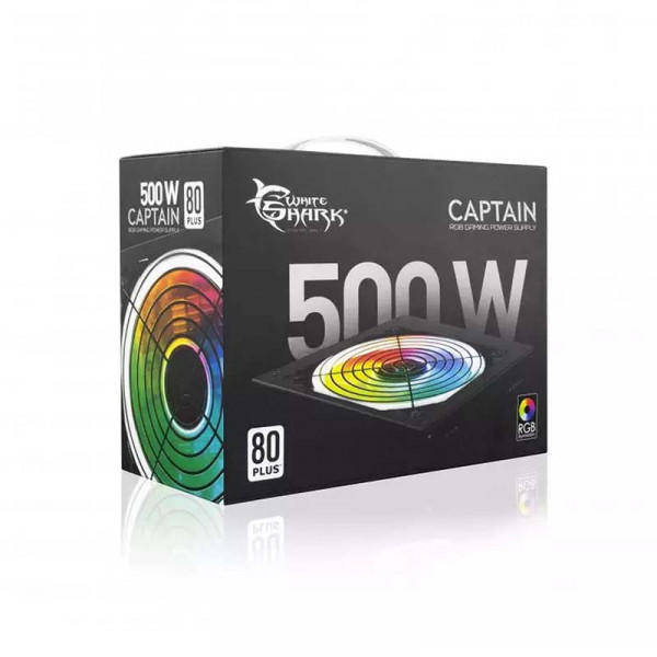 BLOC D'ALIMENTATION WHITE SHARK GPSU-W500F CAPTAIN 500W 80+ RGB