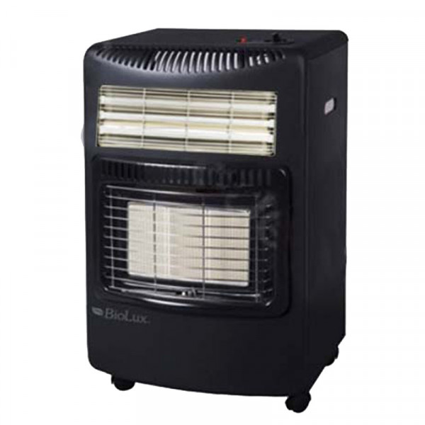 CHAUFFAGE À GAZ + ELECTRIQUE BIOLUX 4500W NOIR
