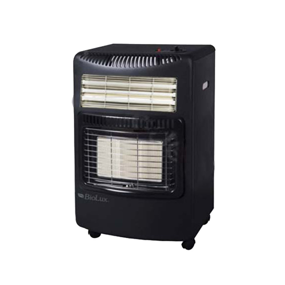 CHAUFFAGE À GAZ + ELECTRIQUE BIOLUX 4500W NOIR