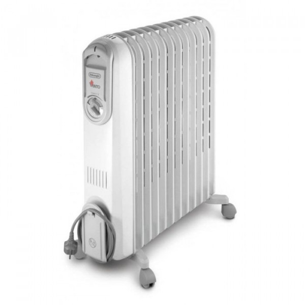 RADIATEUR BAIN D'HUILE DELONGHI V551225 12 ÉLÉMENTS 2500W - BLANC
