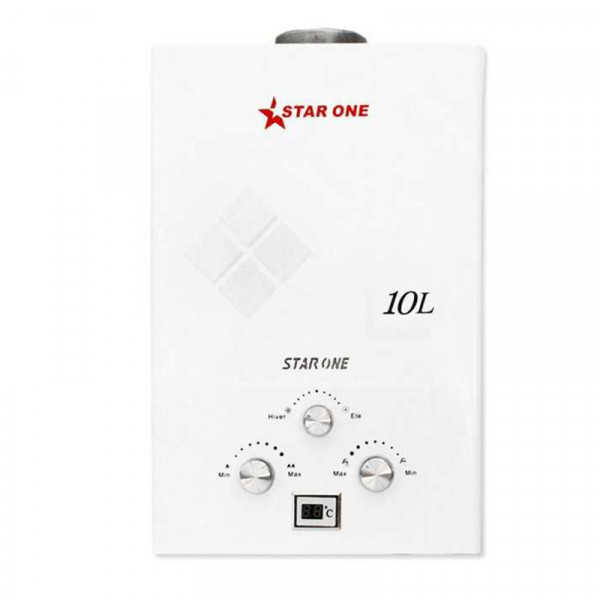 CHAUFFE BAIN STAR ONE À GAZ BOUTEILLE 10L BLANC