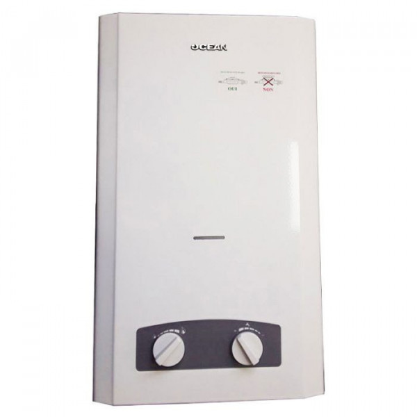 CHAUFFE BAIN OCEAN 10 LITRES GAZ BOUTEILLE - BLANC