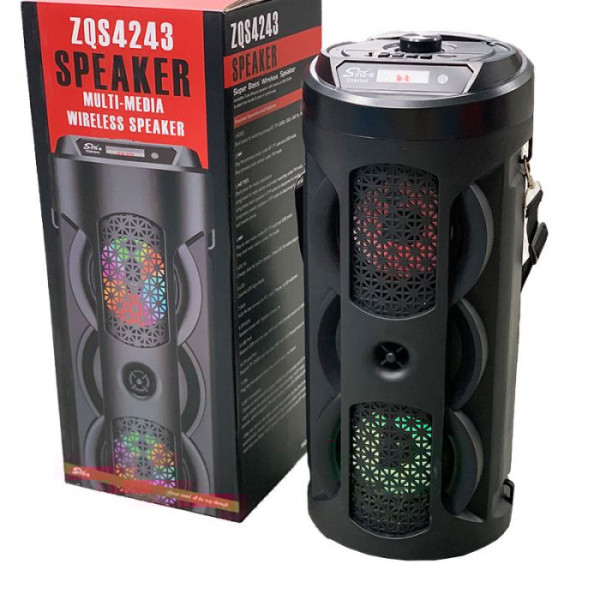 HAUT PARLEUR SANS FIL ZQS 4243 AVEC TELECOMMANDE - NOIR