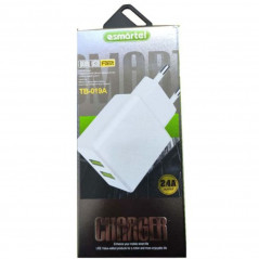 Chargeur duel USB Fast IPHONE 2.4A Smartel TB-019A
