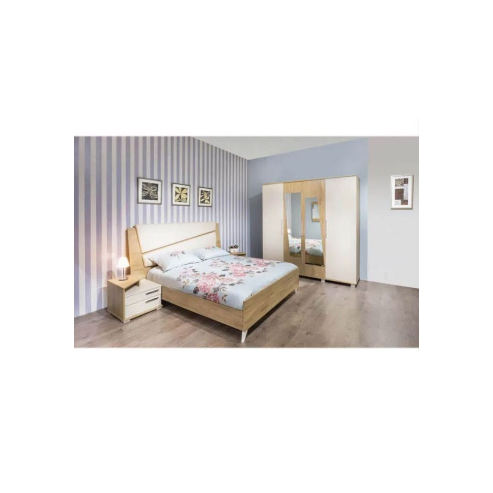 CHAMBRE ADULTE AMBIANCE 200X160CM 4 PORTES - DENVER / BEIGE