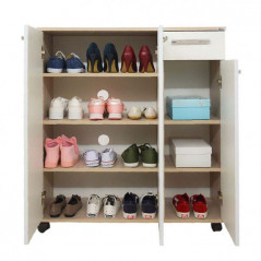 PORTE CHAUSSURES CLASSIQUE SOTUFAB 3P+1T - CHÊNE BRUT & BLANC