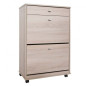 PORTE CHAUSSURES STRATIFIE 2 PORTES + 1TIRROIR CHENE BRUT