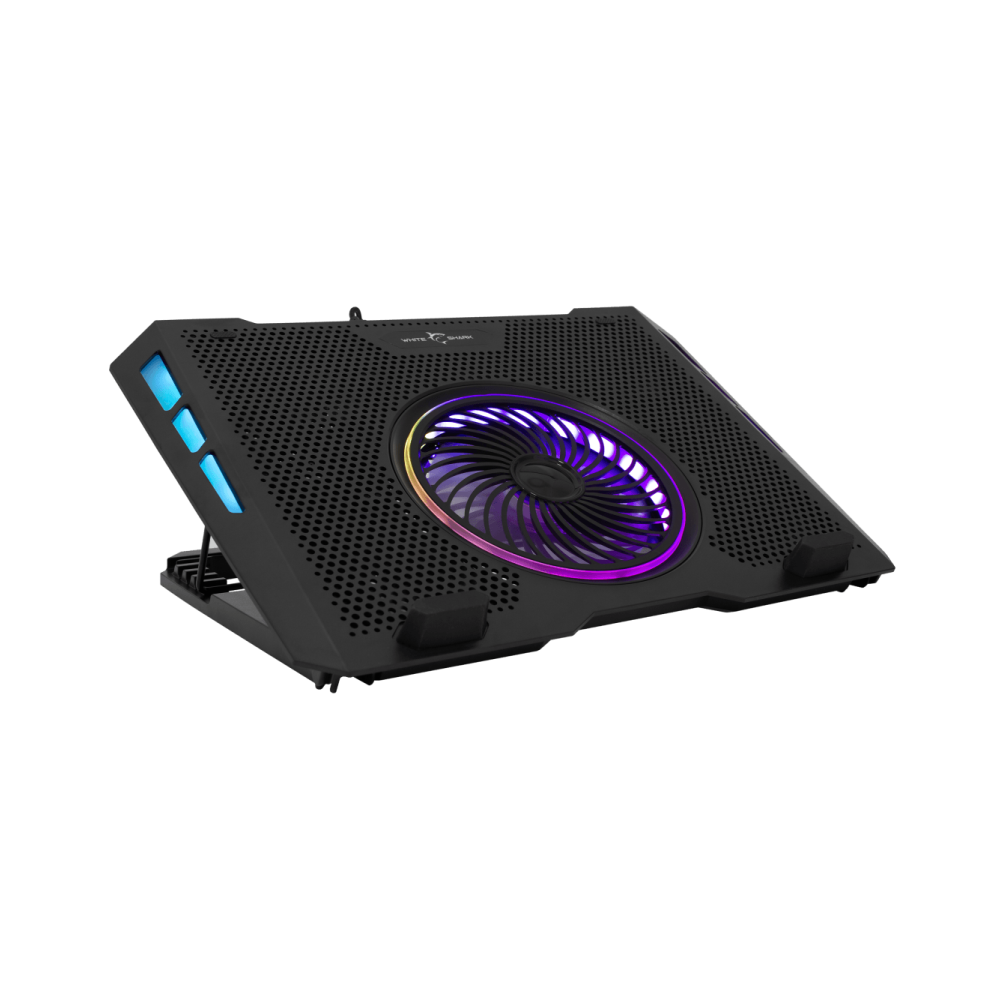 WHITE SHARK COOLING PAD GCP-13 AURORA / 5 VENTILATEURS RGB
