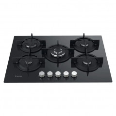 PLAQUE DE CUISSON ENCASTRABLE ARISTON AGS 72S BK 5 FEUX 75CM NOIR