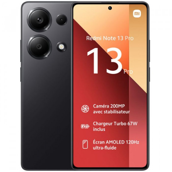 Smartphone XIAOMI Redmi Note 13 Pro 8Go 256Go - Noir