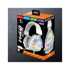 Micro Casque Gamer Filaire SPIRIT OF GAMER ELITE H40 DARK RGB - BLANC