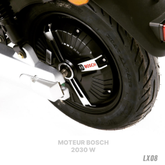 Scooter Électrique LVNENG LX08 Bleu Mat 49cc - Moteur Bosch, Batterie Lithium 60V 24Ah
