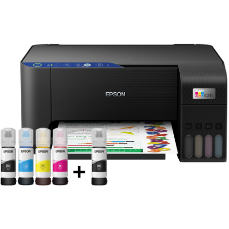 Imprimante Epson EcoTank L3251 - Multifonction 3-en-1 Wi-Fi Sans Cartouche à Réservoir Intégré Économique