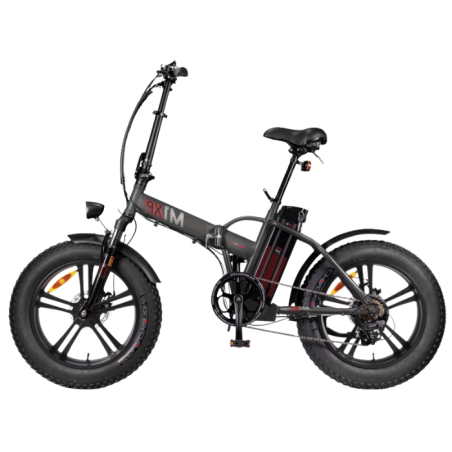 Vélo Électrique Pliable Monster Bike M1 Gris - Moteur 350W, 7 Vitesses, Autonomie 35 km